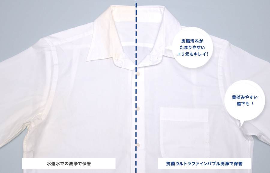 皮脂汚れが たまりやすい エリ元もキレイ! 黄ばみやすい 脇下も!