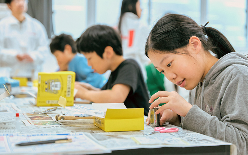 手づくり電池教室の様子